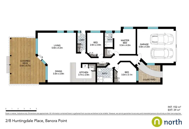 Floorplan of Homely semi-detached listing, 2/8 Huntingdale Place, Banora Point NSW 2486