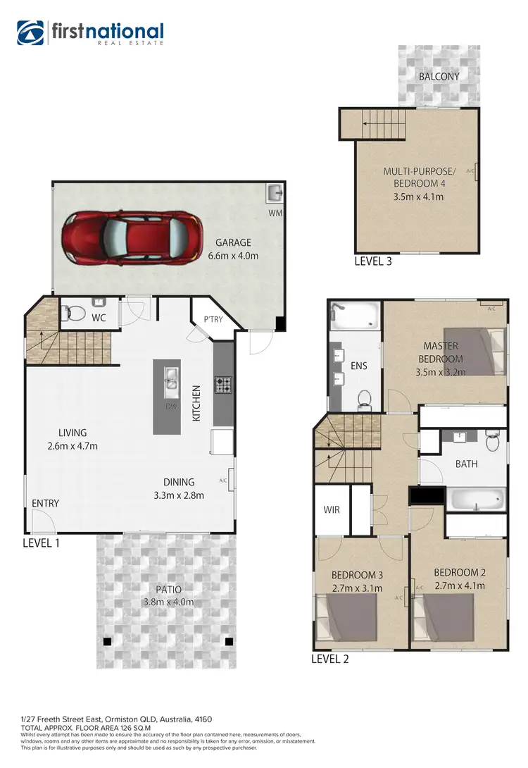 Floorplan of Homely townhouse listing, 1/27 Freeth Street East, Ormiston QLD 4160