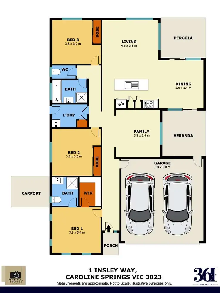 Floorplan of Homely house listing, 1 Insley Way, Caroline Springs VIC 3023