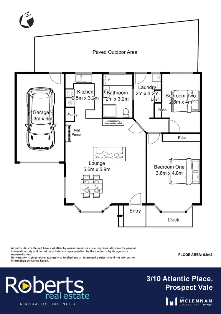 Floorplan of Homely unit listing, 3/10 Atlantic Place, Prospect Vale TAS 7250