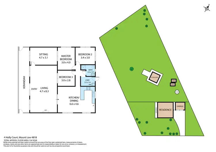 Floorplan of Homely house listing, 4 Holly Court, Mount Low QLD 4818