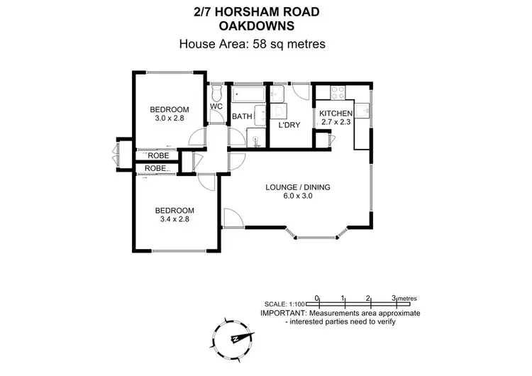 Floorplan of Homely villa listing, 2/7 Horsham Road, Oakdowns TAS 7019