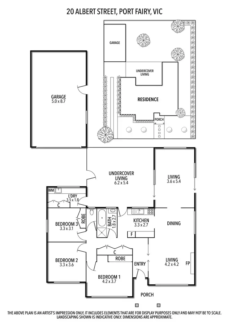 Floorplan of Homely house listing, 20 Albert Street, Port Fairy VIC 3284