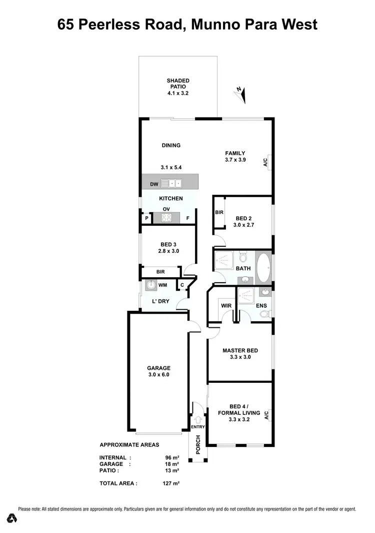 Floorplan of Homely house listing, 65 Peerless Road, Munno Para West SA 5115