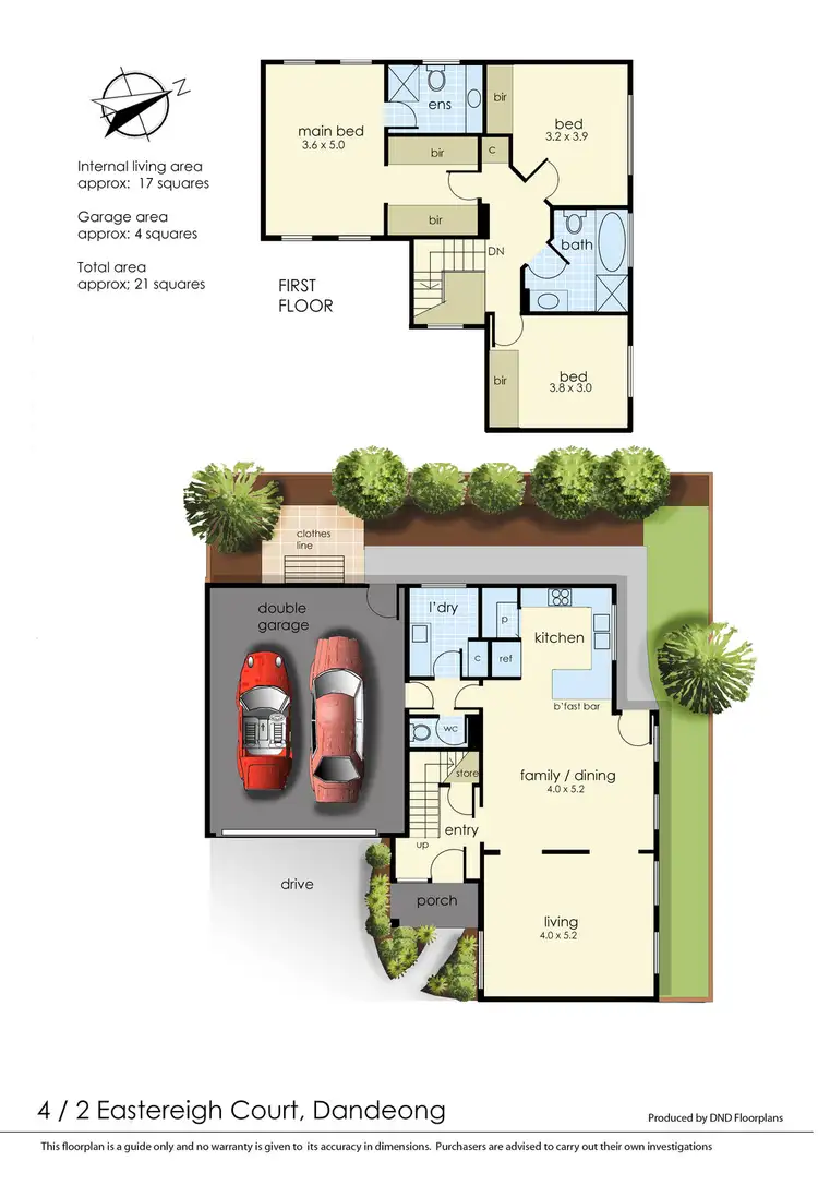 Floorplan of Homely townhouse listing, 4/2 Easterleigh Court, Dandenong VIC 3175