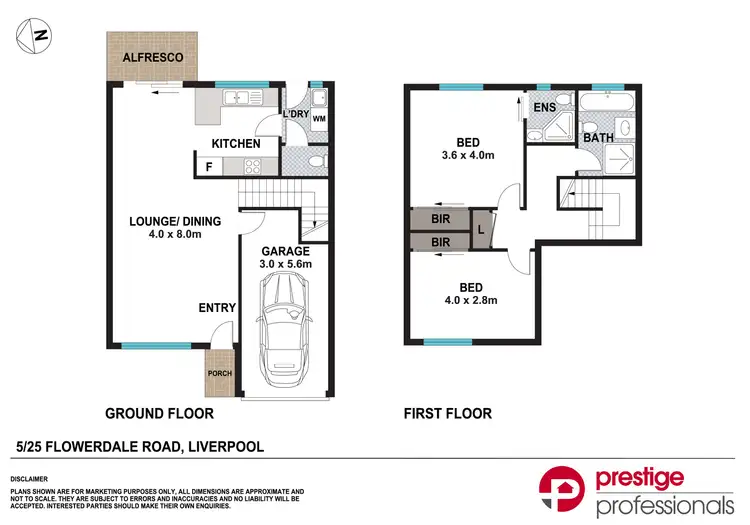 Floorplan of Homely townhouse listing, 5/25 Flowerdale Road, Liverpool NSW 2170