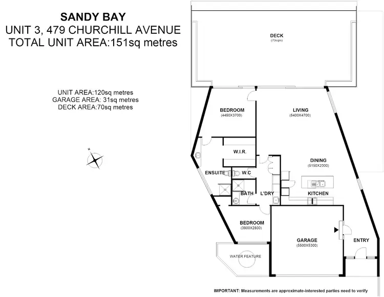 Floorplan of Homely apartment listing, 3/479 Churchill Avenue, Sandy Bay TAS 7005