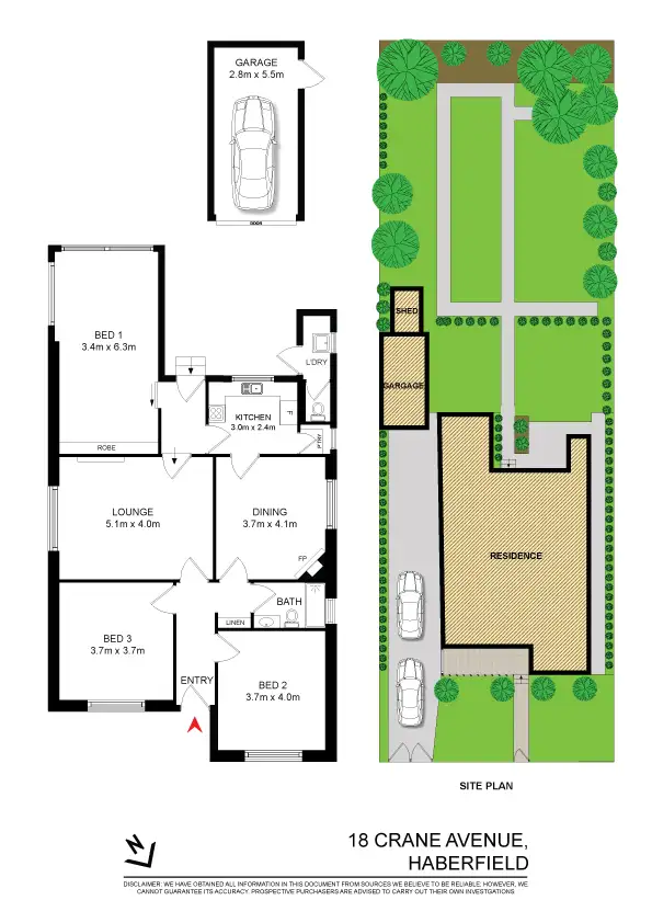 Floorplan of Homely house listing, 18 Crane Avenue, Haberfield NSW 2045