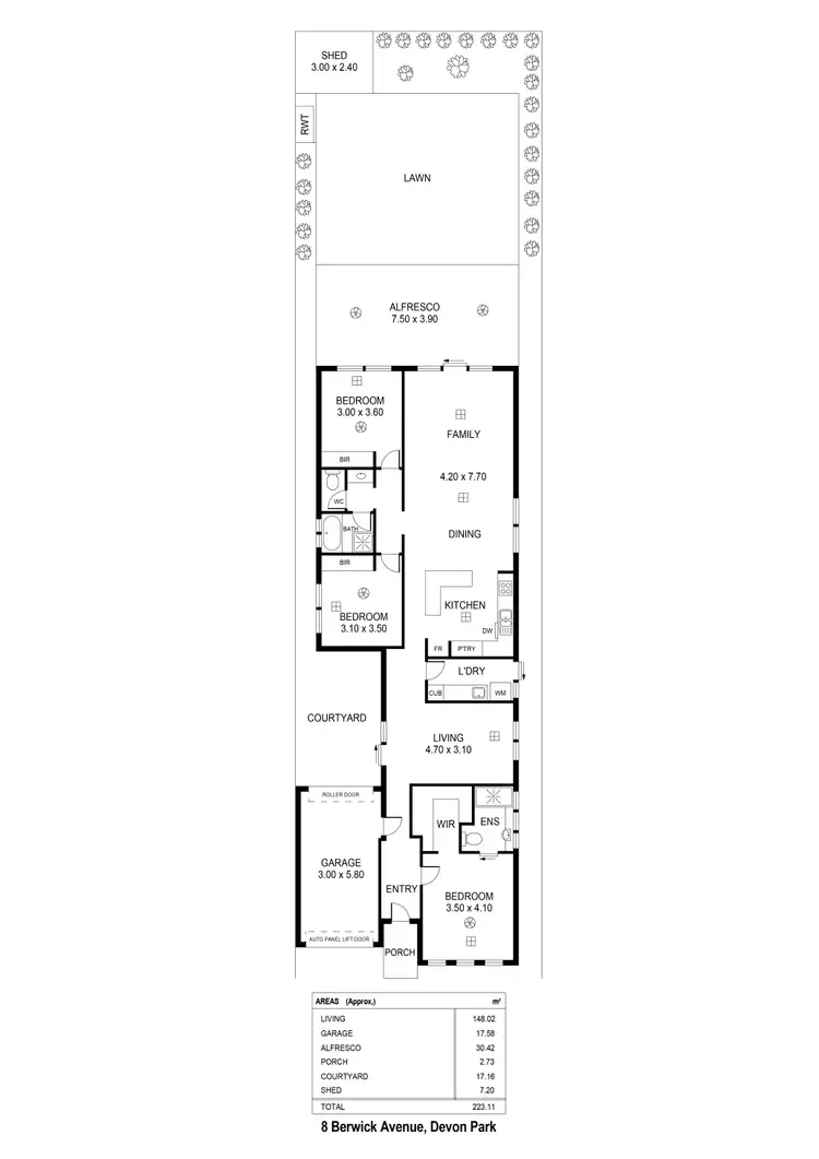 Floorplan of Homely house listing, 8 Berwick Avenue, Devon Park SA 5008