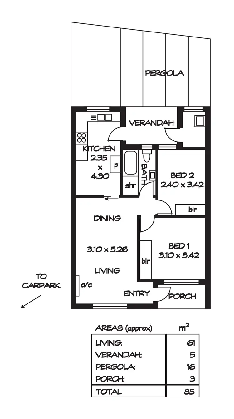 Floorplan of Homely unit listing, 2/ 27 Ackland Avenue, Christies Beach SA 5165