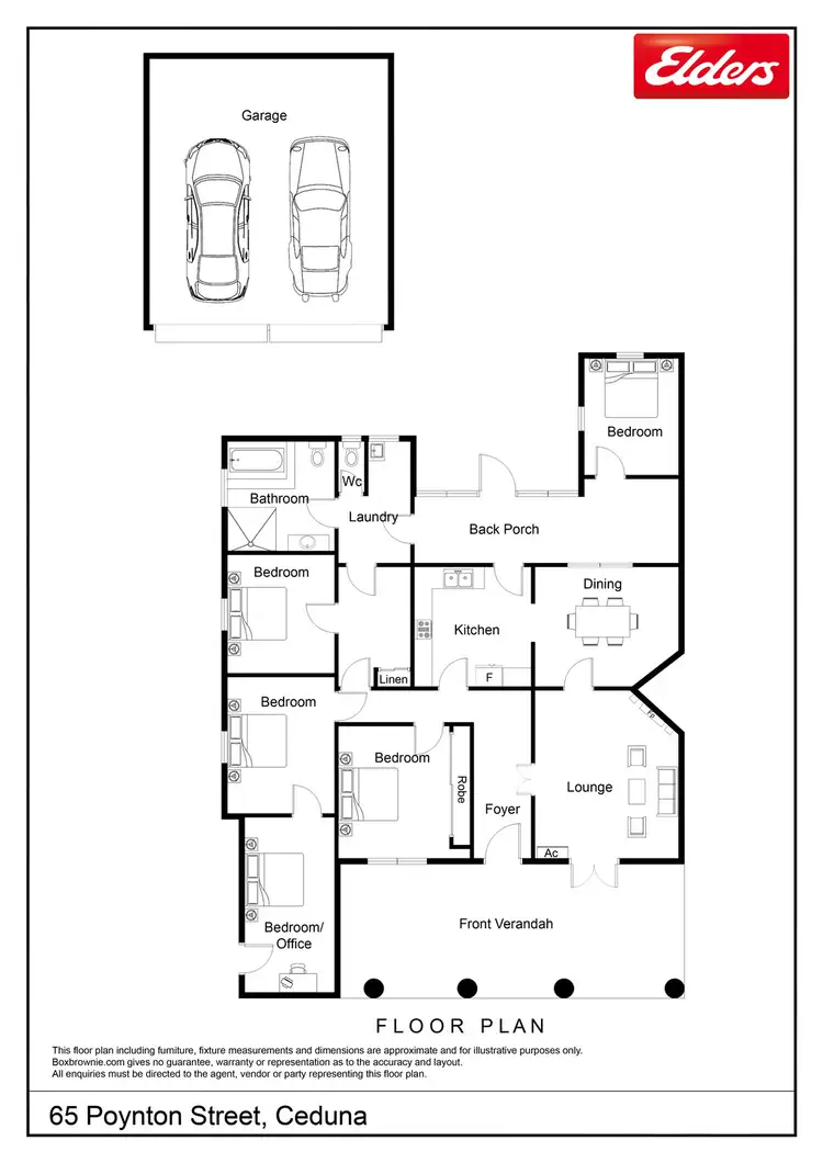 Floorplan of Homely house listing, 65 Poynton Street, Ceduna SA 5690