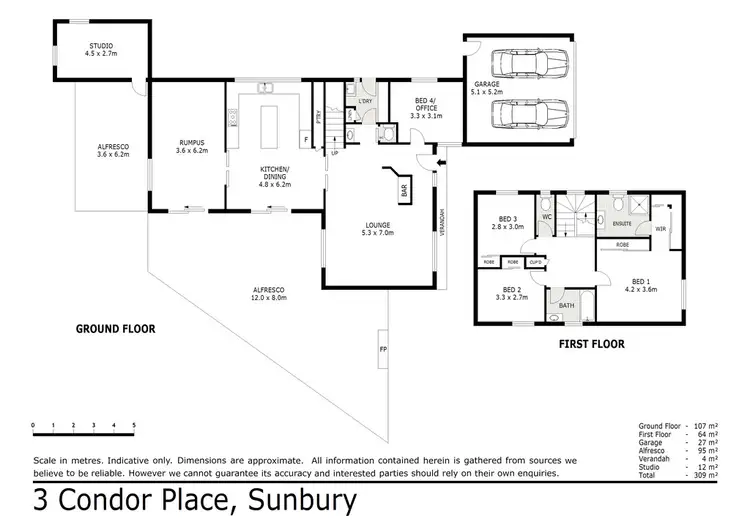 Floorplan of Homely house listing, 3 Condor Place, Sunbury VIC 3429