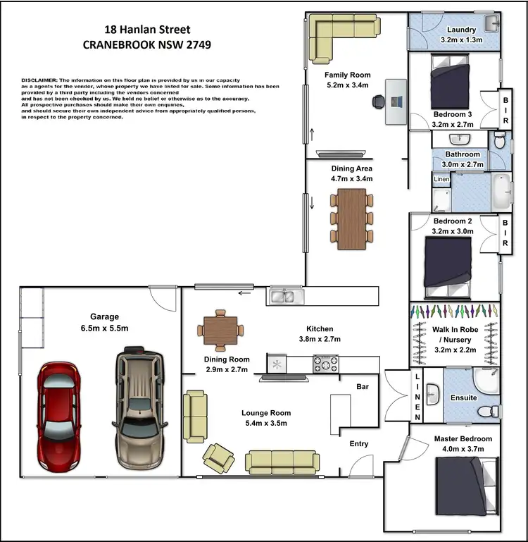 Floorplan of Homely house listing, 18 Hanlan Street, Cranebrook NSW 2749