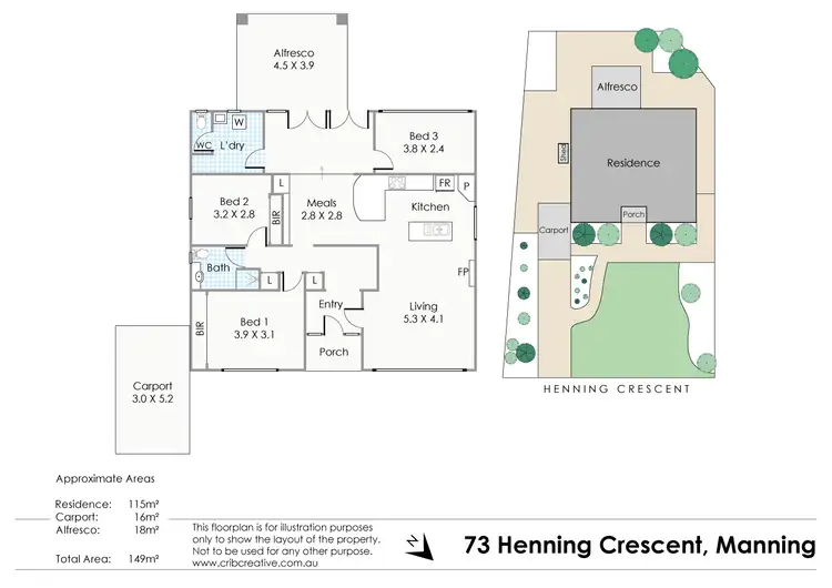 Floorplan of Homely house listing, 73 Henning Crescent, Manning WA 6152