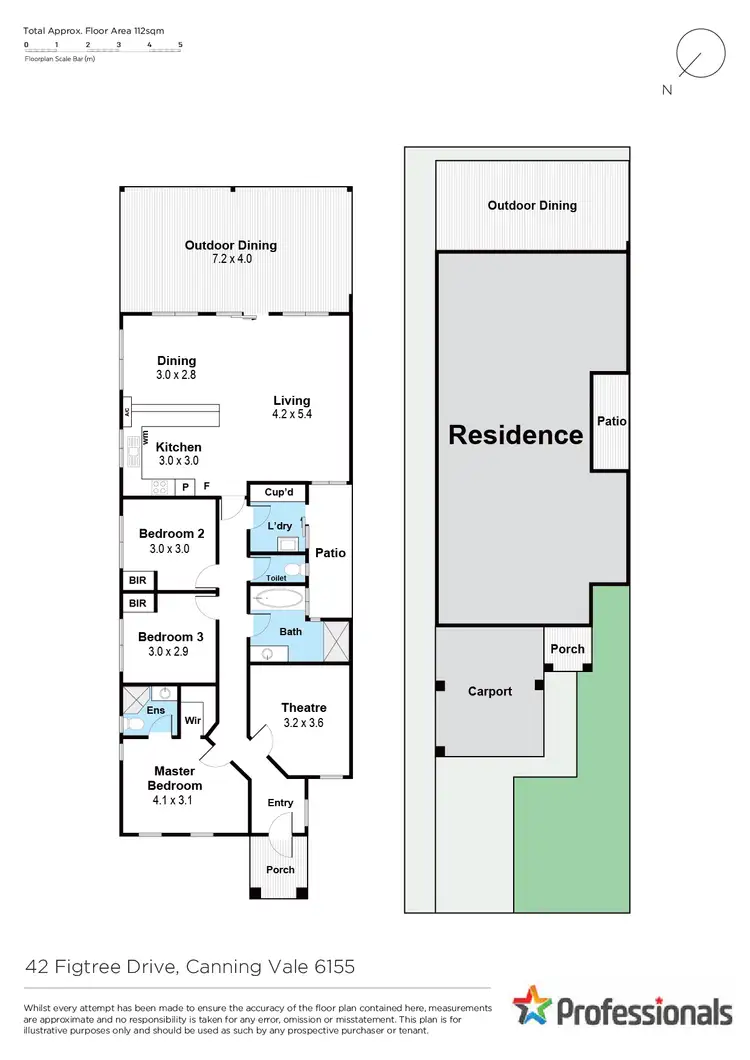 Floorplan of Homely house listing, 42 Figtree Drive, Canning Vale WA 6155