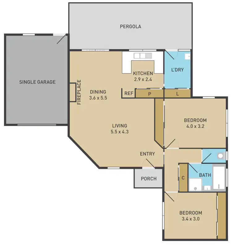 Floorplan of Homely unit listing, 2/4 Lake Boga Avenue, Deer Park VIC 3023
