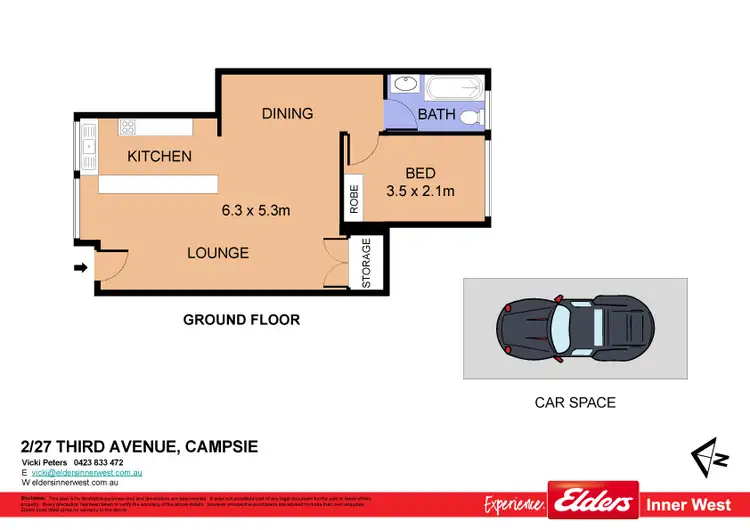 Floorplan of Homely unit listing, 2/27-29 Third Avenue, Campsie NSW 2194