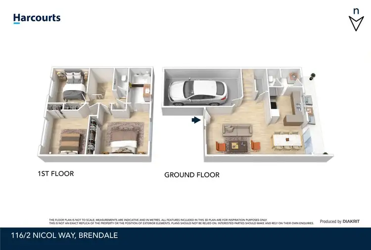 Floorplan of Homely townhouse listing, 116/2 Nicol Way, Brendale QLD 4500