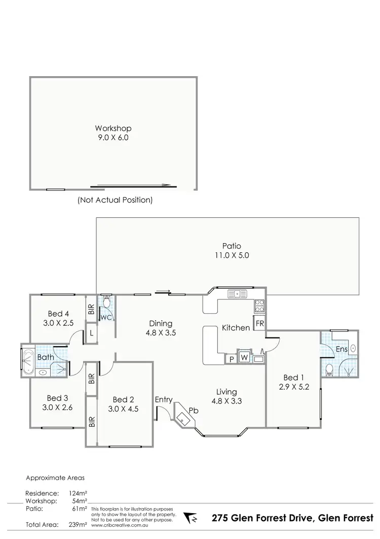 Floorplan of Homely house listing, 275 Glen Forrest Drive, Glen Forrest WA 6071