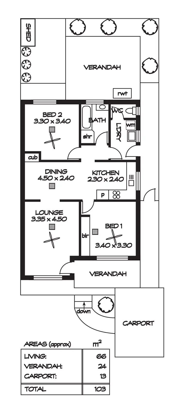 Floorplan of Homely unit listing, 25/ 69 Valley Road, Hope Valley SA 5090