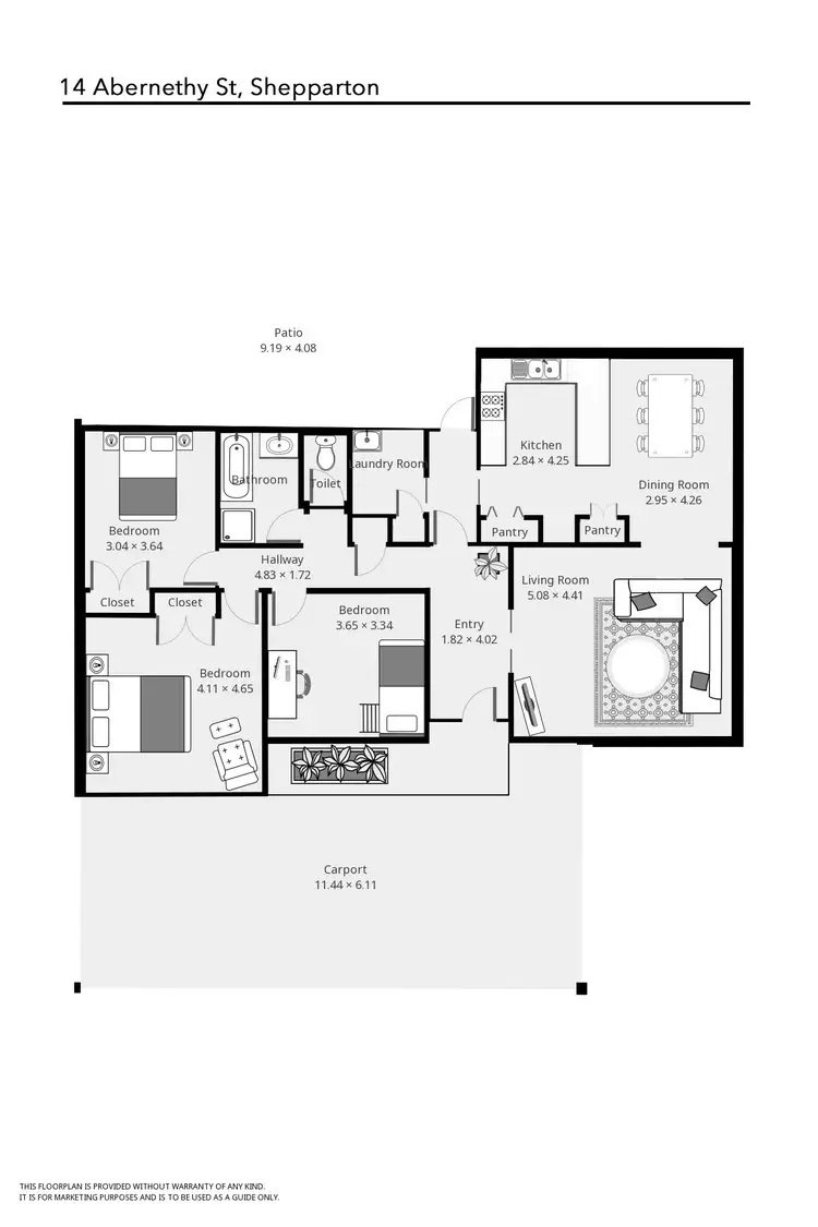 Floorplan of Homely house listing, 14 Abernethy Street, Shepparton VIC 3630