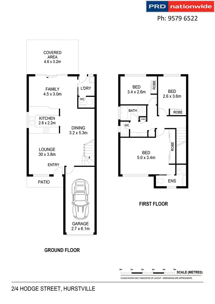 Floorplan of Homely semi-detached listing, 2/4 Hodge Street, Hurstville NSW 2220