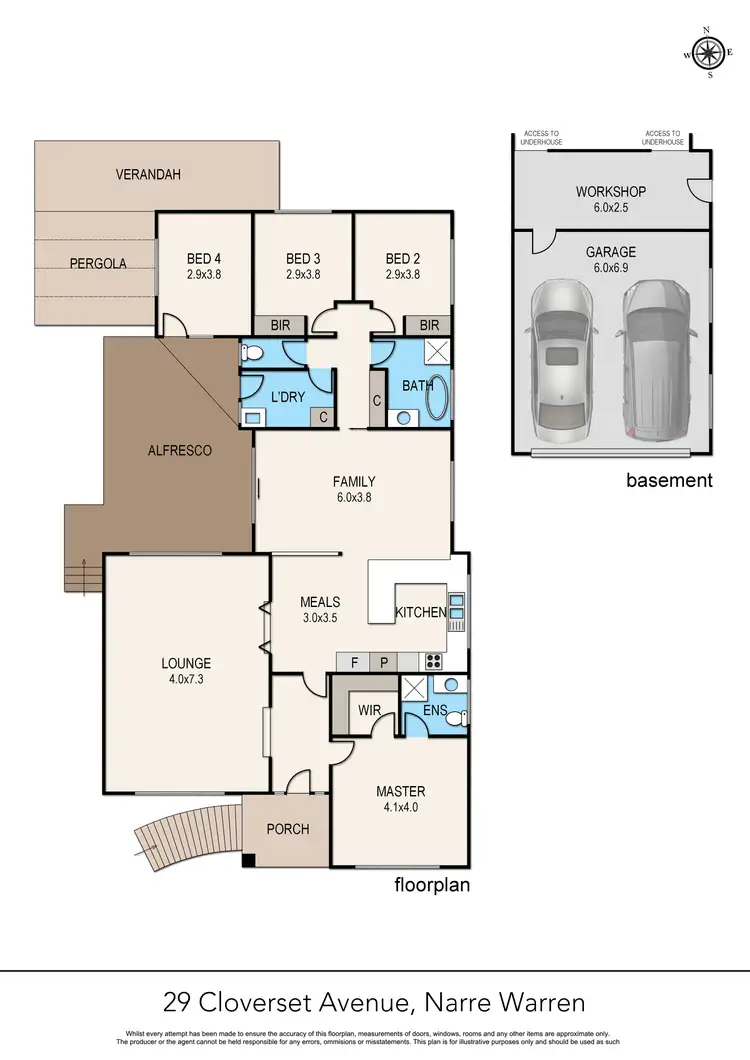 Floorplan of Homely house listing, 29 Cloverset Ave, Narre Warren VIC 3805