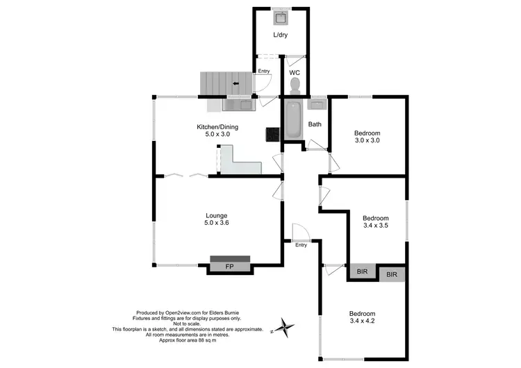 Floorplan of Homely house listing, 33 Studholme Street, South Burnie TAS 7320