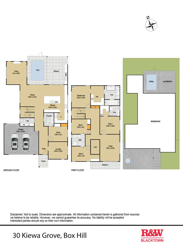 Floorplan of Homely house listing, 30 Kiewa Grove, Box Hill NSW 2765
