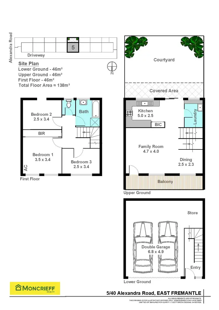 Floorplan of Homely townhouse listing, 5/40 Alexandra Road, East Fremantle WA 6158