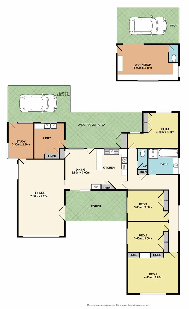 Floorplan of Homely house listing, 60 Benson St, Benalla VIC 3672