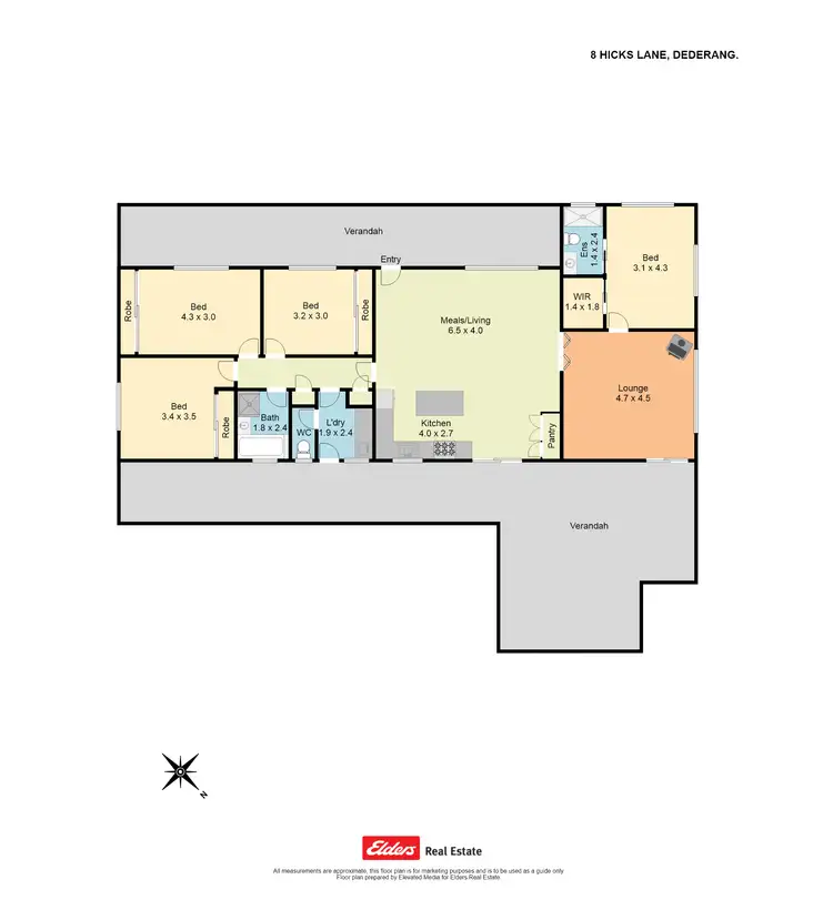 Floorplan of Homely rural property listing, 8 Hicks Lane, Dederang VIC 3691