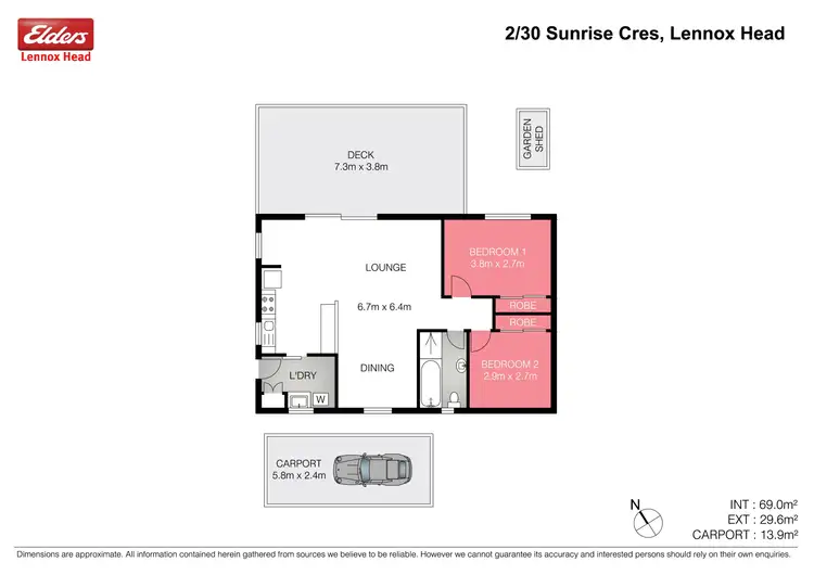 Floorplan of Homely villa listing, 2/30 Sunrise Crescent, Lennox Head NSW 2478