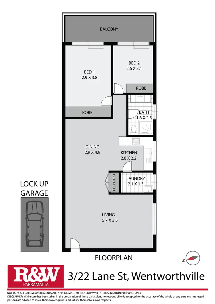 Floorplan of Homely unit listing, 3/22 Lane Street, Wentworthville NSW 2145
