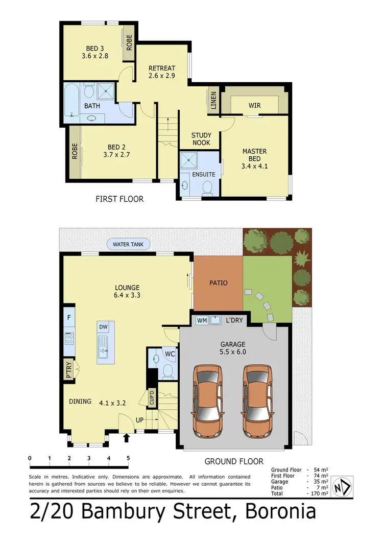 Floorplan of Homely unit listing, 2/20 Bambury Street, Boronia VIC 3155