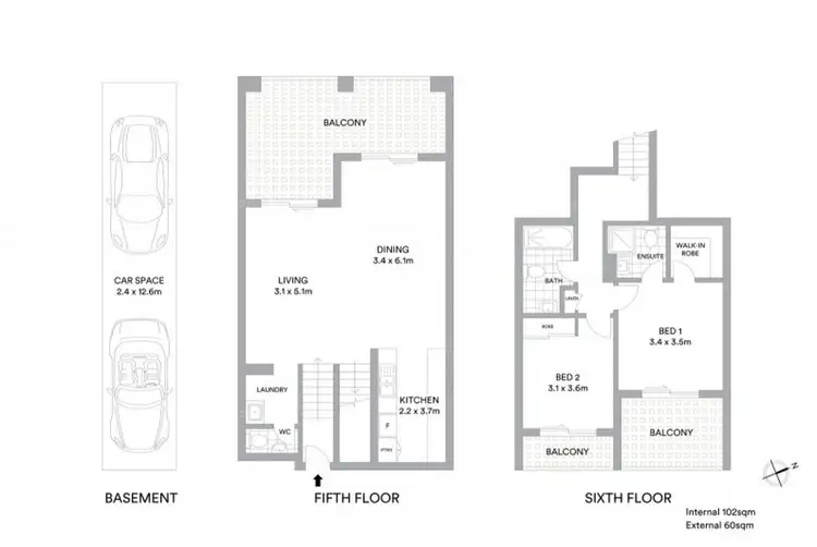 Floorplan of Homely unit listing, 25/24-26 Watt Street, Gosford NSW 2250
