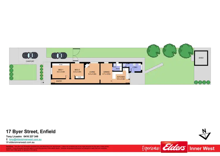 Floorplan of Homely semi-detached listing, 17 Byer Street, Enfield NSW 2136
