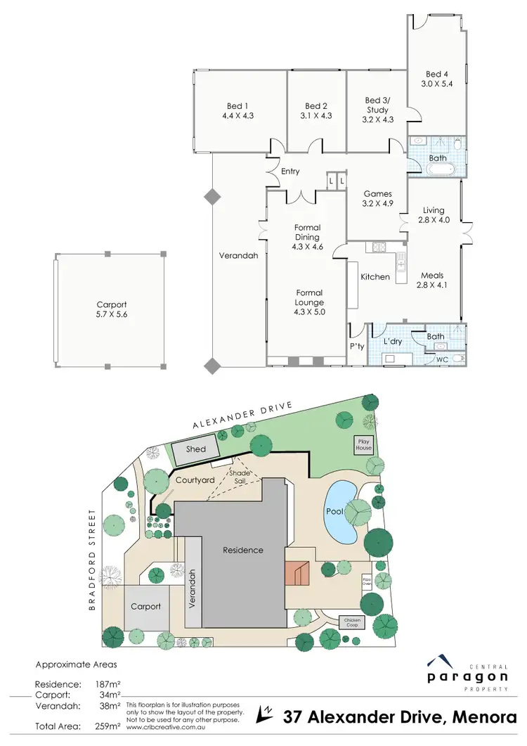 Floorplan of Homely house listing, 37 Alexander Drive, Menora WA 6050