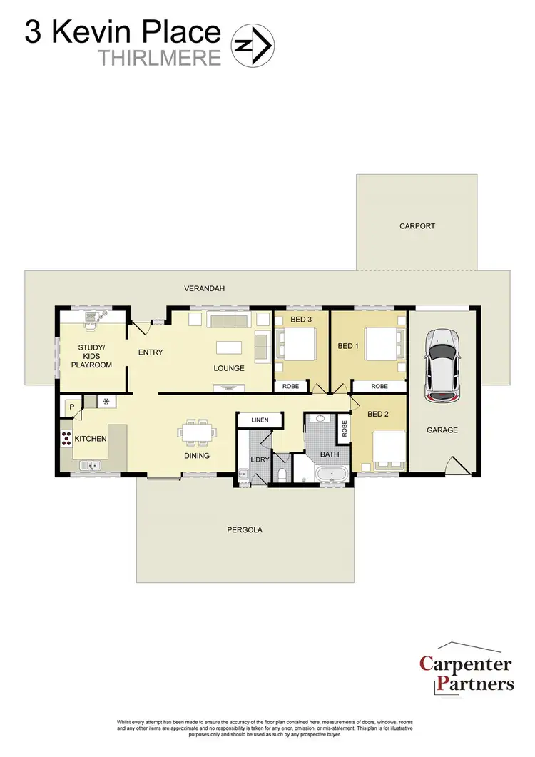 Floorplan of Homely house listing, 3 Kevin Place, Thirlmere NSW 2572