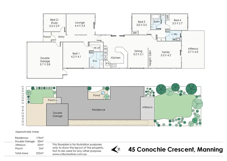 Floorplan of Homely house listing, 45 Conochie Crescent, Manning WA 6152