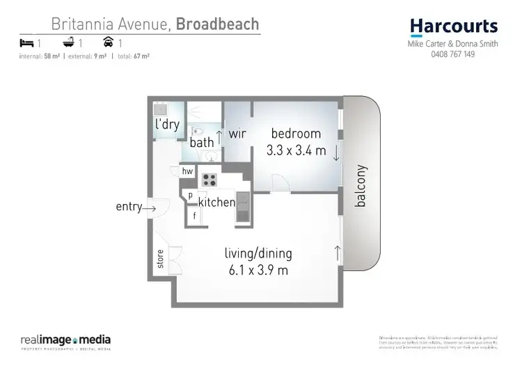 Floorplan of Homely apartment listing, 29/4-6 Britannia Avenue, Broadbeach QLD 4218