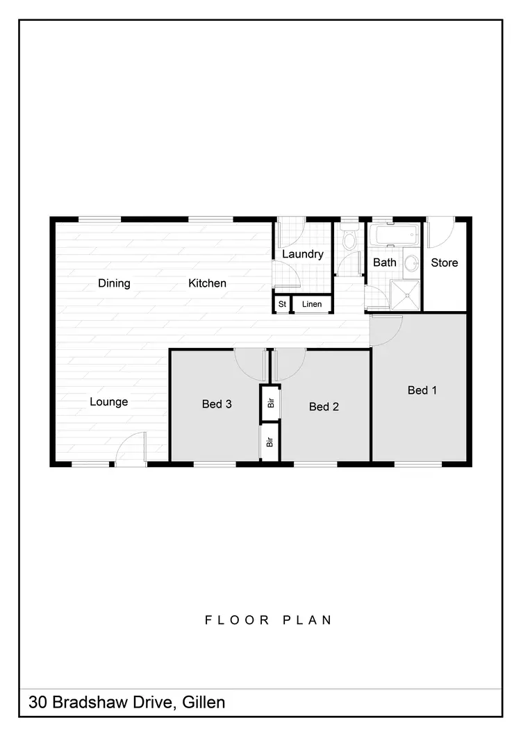 Floorplan of Homely house listing, 30 Bradshaw Drive, Gillen NT 870