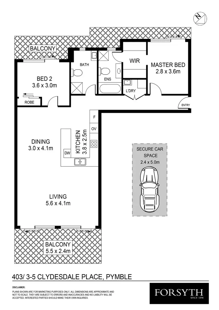 Floorplan of Homely apartment listing, 403/3-5 Clydesdale Place, Pymble NSW 2073
