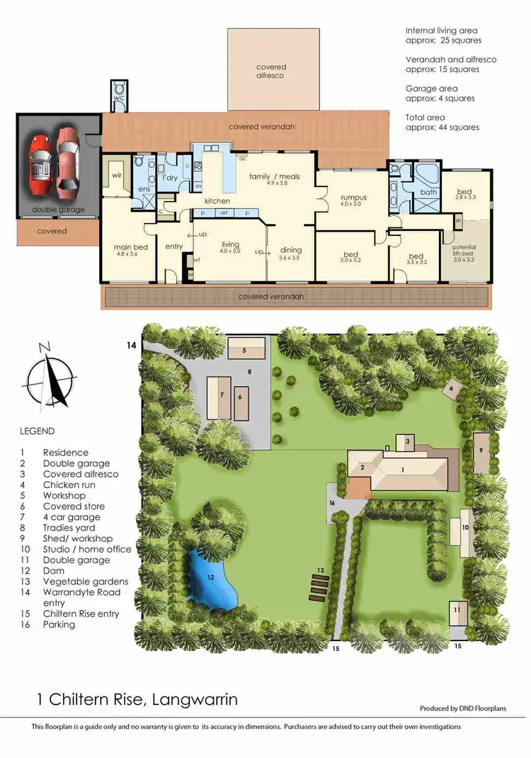 Floorplan of Homely house listing, 1 Chiltern Rise, Langwarrin VIC 3910