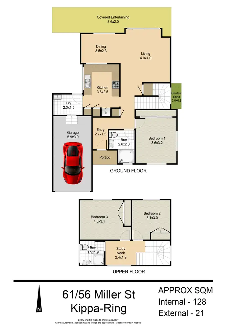 Floorplan of Homely townhouse listing, 61/56 MILLER STREET, Kippa-ring QLD 4021