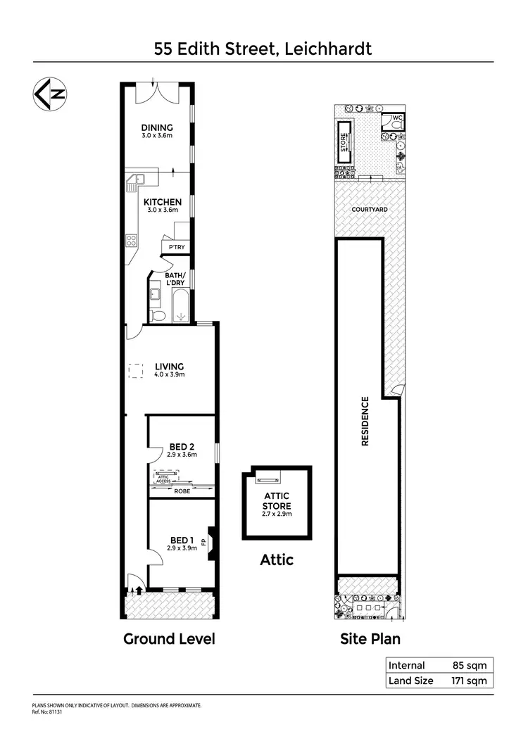 Floorplan of Homely house listing, 55 Edith Street, Leichhardt NSW 2040