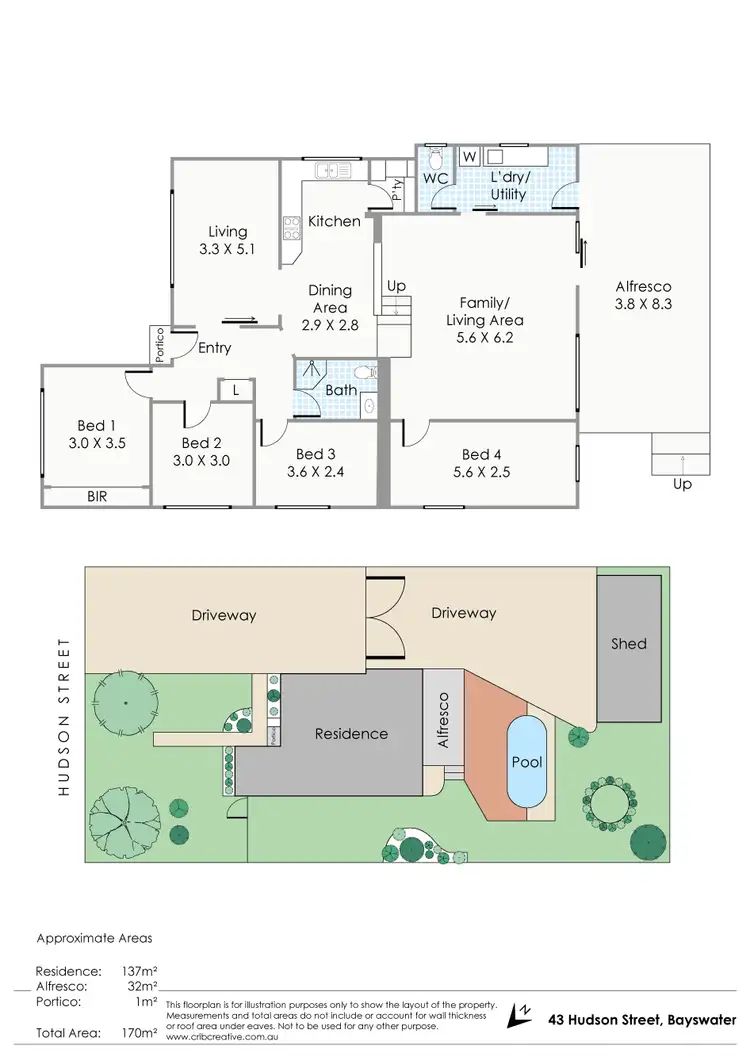 Floorplan of Homely house listing, 43 Hudson Street, Bayswater WA 6053