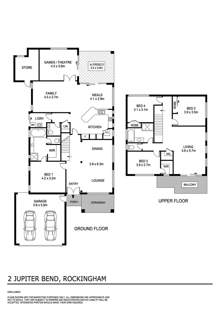 Floorplan of Homely house listing, 2 Jupiter Bend, Rockingham WA 6168