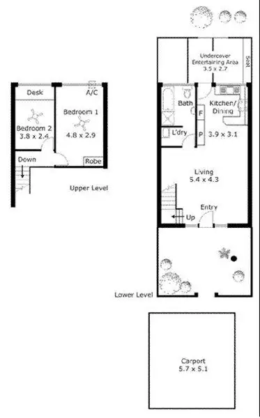 Floorplan of Homely townhouse listing, 7/3 Witter Place, Brooklyn Park SA 5032