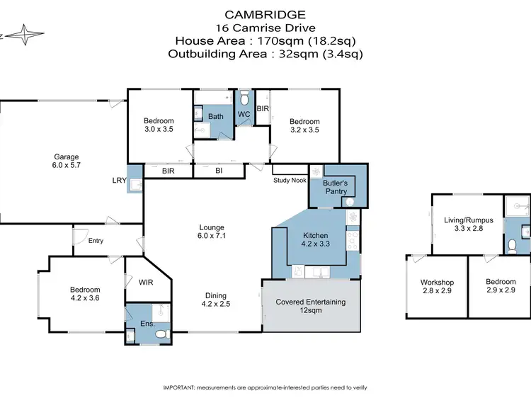 Floorplan of Homely house listing, 16 Camrise Drive, Cambridge TAS 7170